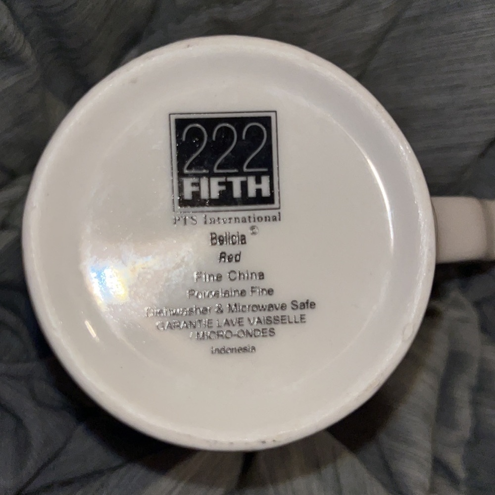 222 Fifth Belicia Red Fine China Porcelain Fine
PTS International
Mug
Coffee/Tea - Picture 6 of 8